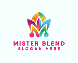 Colorful Jester Hat logo design