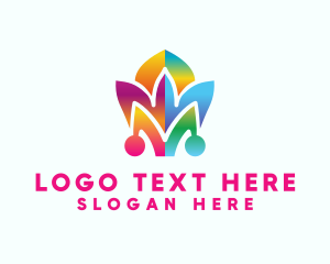 Colorful Jester Hat Logo