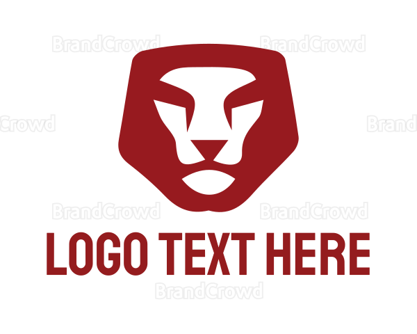 Red Lion Head Logo