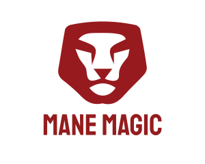 Mane - Red Lion Head logo design