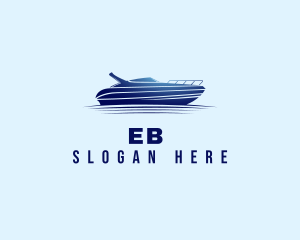 Water - Blue Sailing Yacht logo design