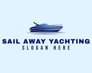 Blue Sailing Yacht logo design