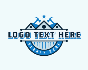 Construction - Roof House Repair logo design