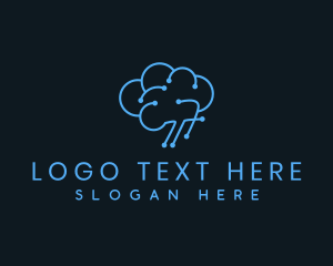 Machine Learning - Cloud Data Brain logo design