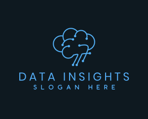 Cloud Data Brain logo design