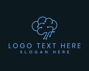 Coding - Cloud Data Brain logo design