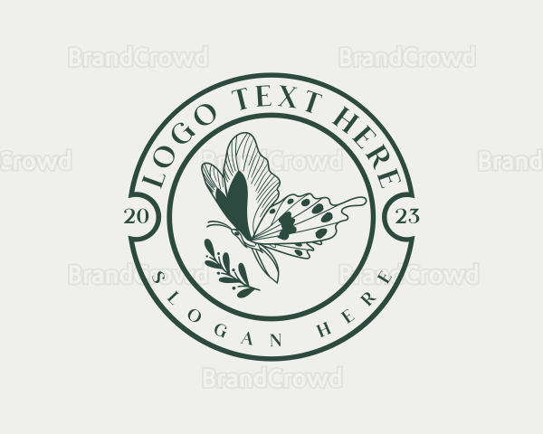 Floral Beauty Butterfly Logo