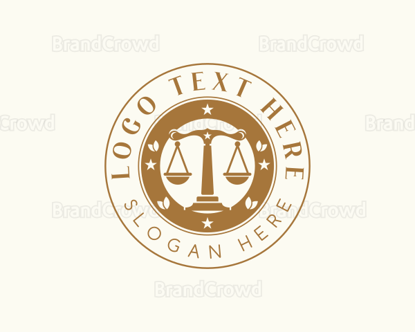 Legal Justice Scale Lawyer Logo