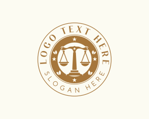 Court - Legal Justice Scale Lawyer logo design