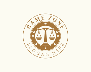Judiciary - Legal Justice Scale Lawyer logo design