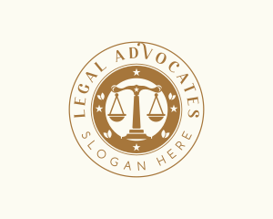 Legal Justice Scale Lawyer logo design