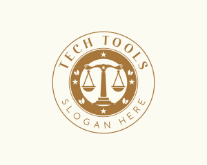 Legal Justice Scale Lawyer logo design