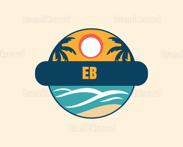 Beach Summer Vacation Logo