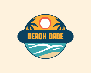 Beach Summer Vacation logo design