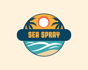 Beach Summer Vacation logo design