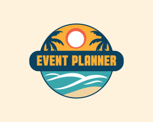Tourism - Beach Summer Vacation logo design