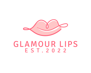 Kissable Lips Cosmetics  logo design