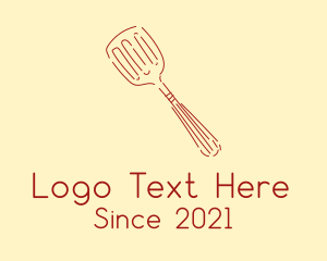 Red - Red Cooking Spatula logo design
