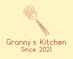 Red Cooking Spatula  logo design