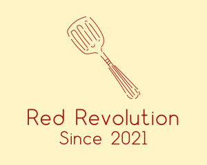 Red Cooking Spatula  logo design