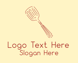 Red Cooking Spatula  Logo