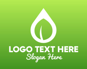 Water Treatment - Nature Leaf Droplet logo design