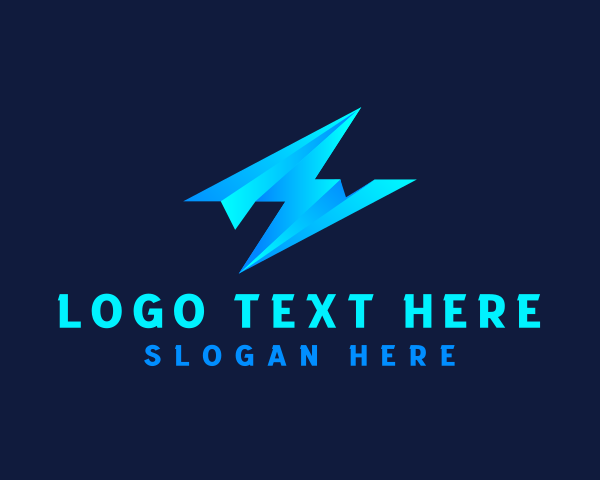 Shipment - Plane Lightning Delivery logo design