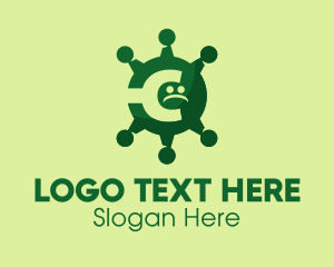 Sad - Sad Virus Letter C logo design