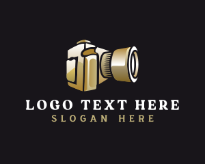 Lens - Luxury Camera Photographer logo design