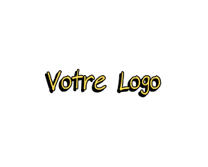 Yellow Handwritten Font Logo