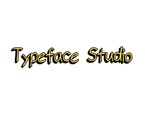 Yellow Handwritten Font logo design