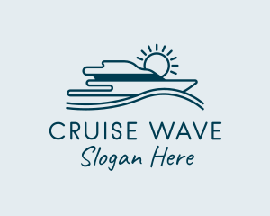 Cruiser - Luxury Yacht Travel Sailing logo design