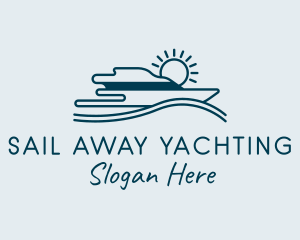 Luxury Yacht Travel Sailing  logo design