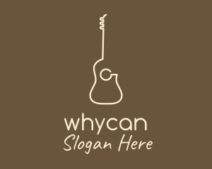 String Instrument - Minimalist Acoustic Guitar logo design