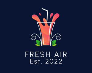 Tropical Peach Juice logo design