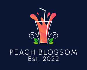 Tropical Peach Juice logo design