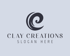 Creative Swirl Letter C logo design