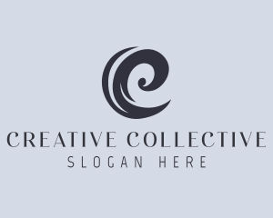 Creative Swirl Letter C logo design