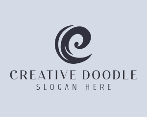 Creative Swirl Letter C logo design