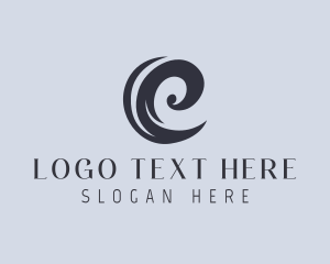 Wave - Creative Swirl Letter C logo design