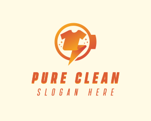 Lightning Clean Laundry  logo design