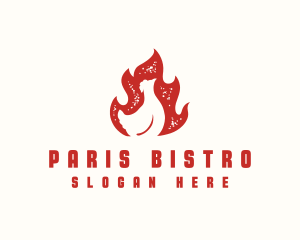 Chicken Flame BBQ logo design