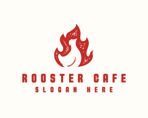 Chicken Flame BBQ logo design