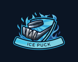 Hockey Puck Varsity logo design