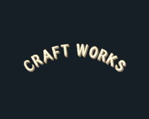 Crafting - Retro Grunge Craft logo design