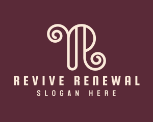 Retro Fashion Boutique Letter R logo design