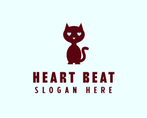 Pet Cat Love logo design