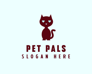 Pet Cat Love logo design