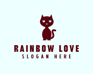 Pet Cat Love logo design