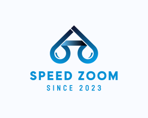 Zoom - Water Droplet Letter Q logo design